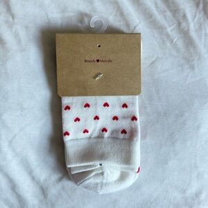 Brandy Melville Red Heart Socks
